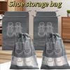 Sichtbarer Schuh-Organizer Verdickte Vliesstoff Staubdichte Kordelzug Aufbewahrungstasche Kleidung Reisebeutel Handtaschen Aufbewahrungstaschen