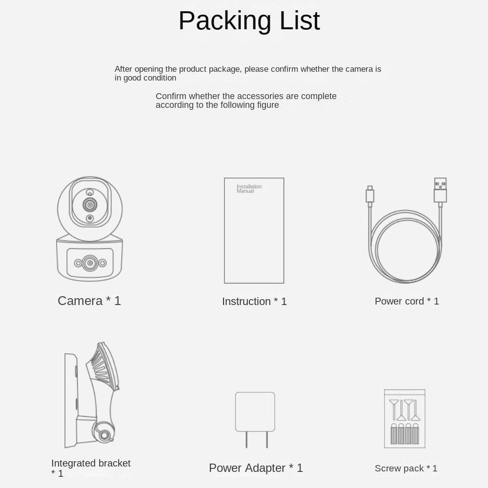 2K WiFi Indoor Camera 360° Smart Baby Monitor Camera Wireless WiFi Surveillance Camera  Baby