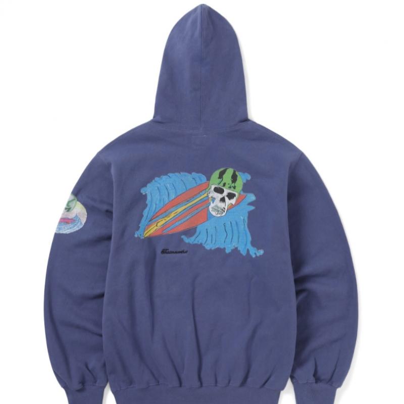 ThIs Is Never That Skull Surfing Hoodie Purple Blue