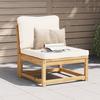 VidaXL Garden Lounge Set with Cushions, Sofa with Backrest, Furniture Set, Outdoor Patio Terrace Furniture, Wood 366489