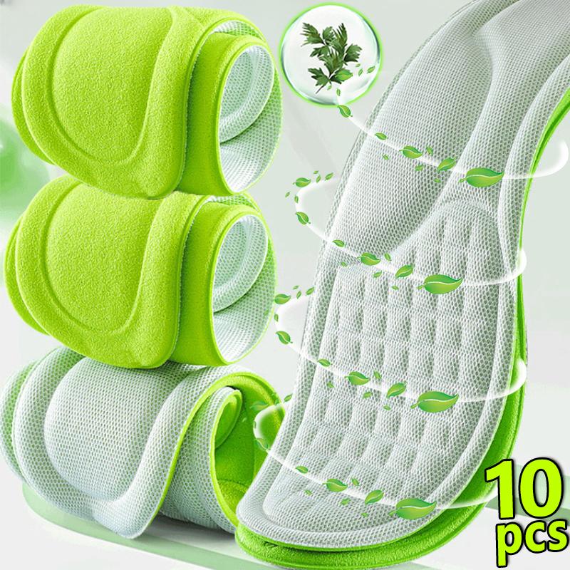 2/12pcs Nano Memory Foam Insoles Unisex Soft Sports Running Shoes Inserts Sweat-Absorbing Deodorant Cushion Shoe Sole Paddings