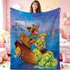 Cool Scooby Doo Flannel Printed Blanket Cozy Warm Fleece Blanket For Living Room Bedroom Gaming Room Lightweight Home Decor Valentine'S Day Gift