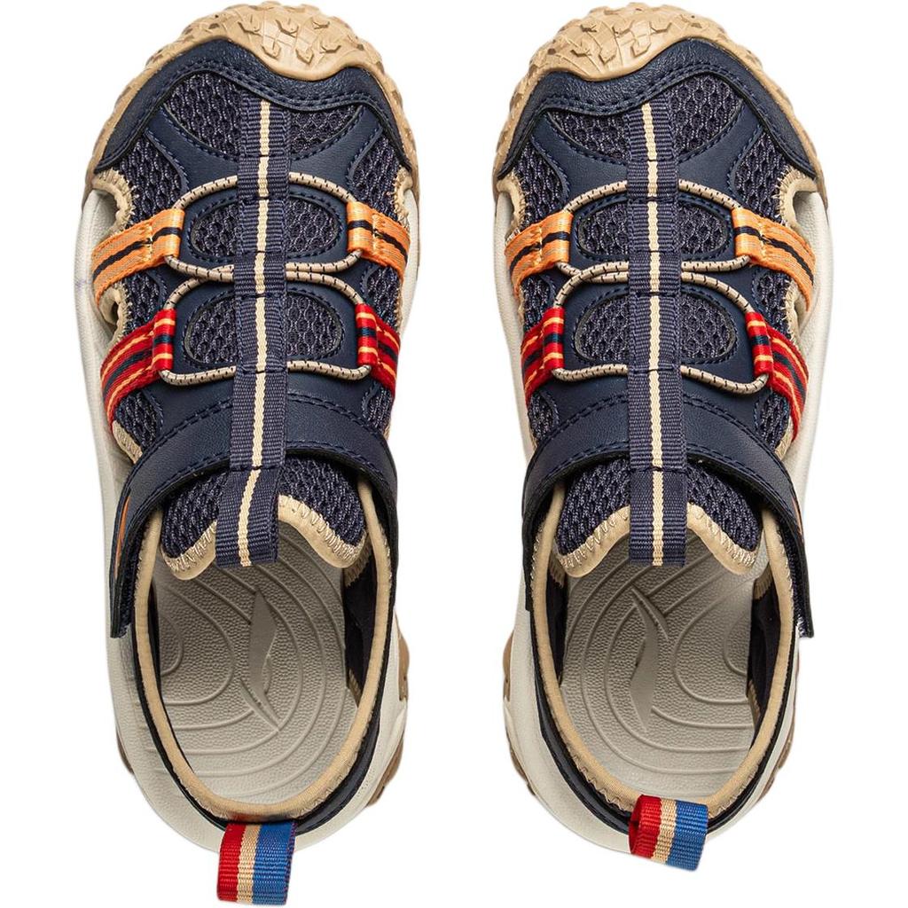 Li Ning Kids Sports Lifestyle Synthetic Leather Comfortable Trendy Non-Slip Wear-Resistant Low-Top Sandals Kids Sandals Blue YKKV006-5