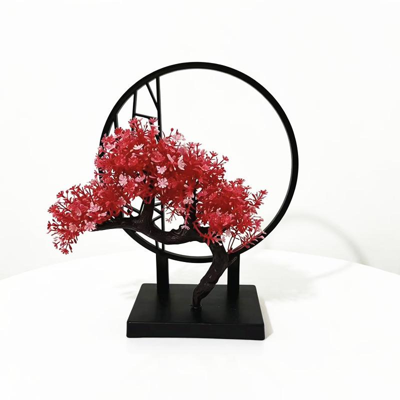 Artificial Bonsai Tree With Plastic Pot For Home Decor And Photography Props