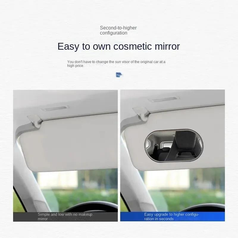 Universal Car Sun Visor Makeup Mirror Auto Stainless Steel Portable Mirror Car Sun-Shading Visor HD Mirrors Interior Accessories Interior Mirrors6