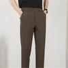 Men's Slim Fit Dress Pants Casual Tapered Trousers Solid Color