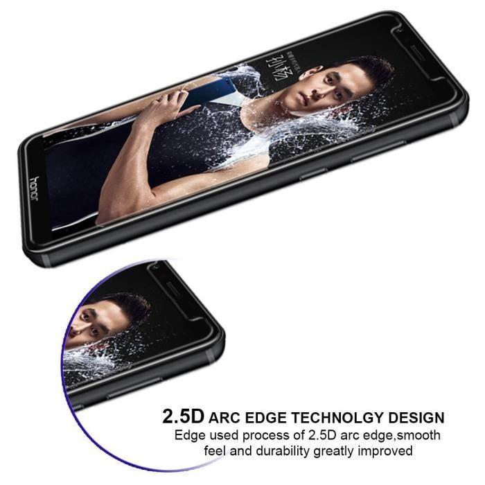 Screen Protector - Phonillico® - Huawei HONOR 7X - 2 Pack - Tempered Glass - Scratch Resistant