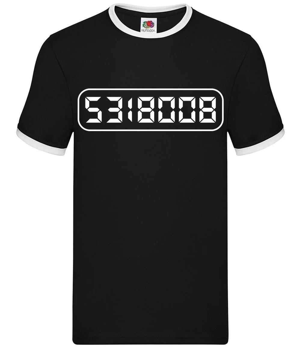 Calculator Boobies 5318008 - Mens Ringer - Geek Nerd Maths Funny Calculator Gift L