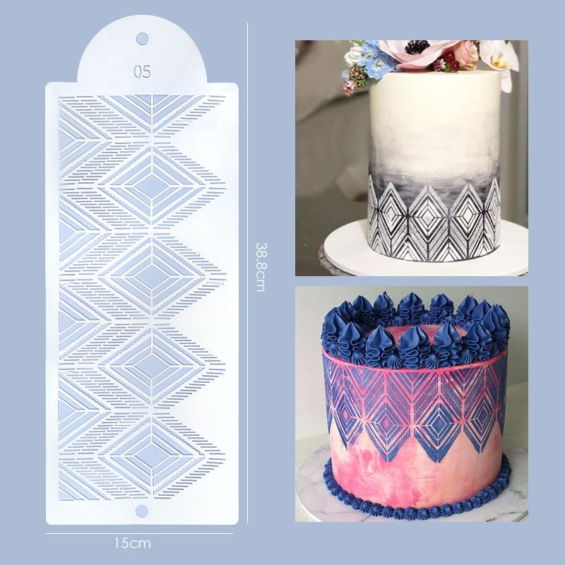 Pieczenie Ciast, Szablony do Wzorów w Sprayu DIY, Wzory, Totemy, Liście Rattanowe, Dekoracja Ciast, Latte Art, Puste Szablony do Drukowania