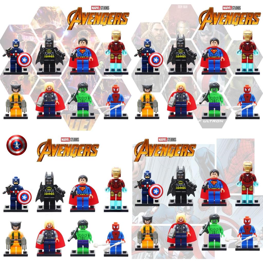 High-quality Abs Plastic Building Blocks Jr833b Avengers Superhero Series