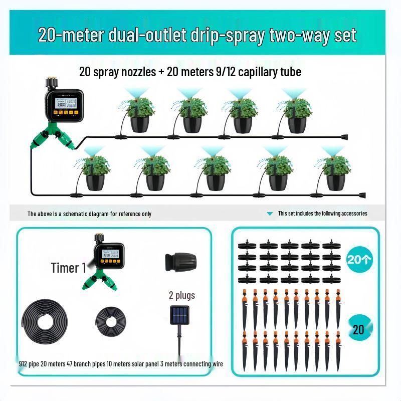Intelligentes WiFi Gartenbewässerungssystem: Einkanal-/Zweikanal-Fernbedienungstimer mit USB5V-Stromversorgung