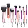 10 Pink Mini Makeup Brush Travel Portable Makeup Tool Makeup Puff - Palm Brush Professional Makeup Tool Set