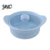 Silicone Food Steamer for Microwave Steamer, Double Layer Food-Grade Bowl with Lid & Divider, Heat Resistant Divided Pot Healthy Fat Reduction Cooking