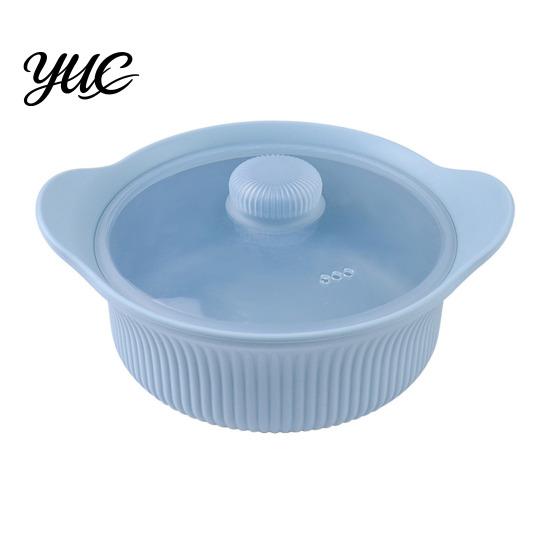 Silicone Food Steamer for Microwave Steamer, Double Layer Food-Grade Bowl with Lid & Divider, Heat Resistant Divided Pot Healthy Fat Reduction Cooking