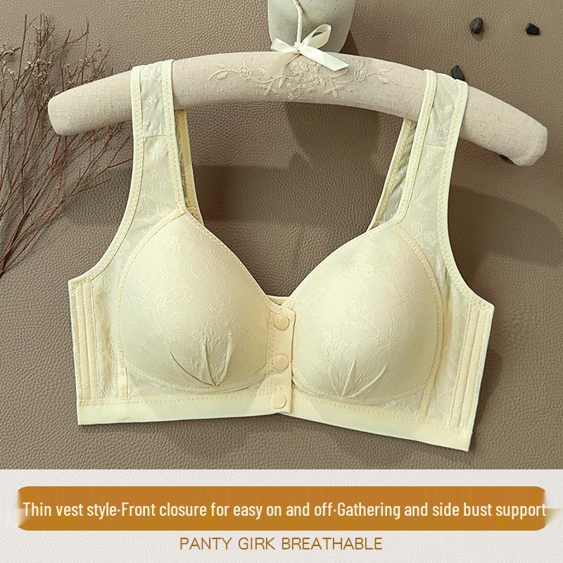 Front Buckle Push-Up Wire-Free Nursing Bra for Plus Size and Older Women