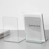 2 Pcs L-Shaped Transparent Book Ends Fall-resistant Acrylic Book Ends Clear Acrylic Bookends for Shelves Organizer