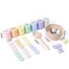 Wooden Montessori Toy Color Sorting Cup Game For Preschool Learning And Development