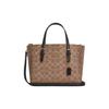 Mollie Brand Logo Detachable Shoulder Strap Tote Bag Shopping Bag Women Tote Brown Black CV965-IMQRX