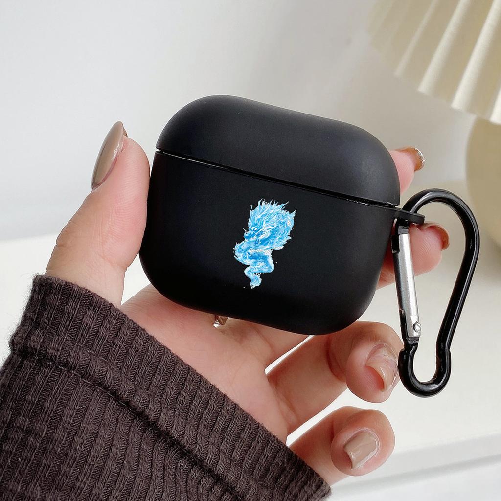 Dragon Fashion With Hook For Airpod Pro 3 Pro2 Black Protective Cover Soft Silicone Case for Apple Airpods 2 1 Earphone Cases