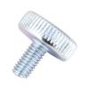M5 Zinc Plated Carbon Steel Flat Knurled Head   Thumb Screws (M5*8; 5pcs)