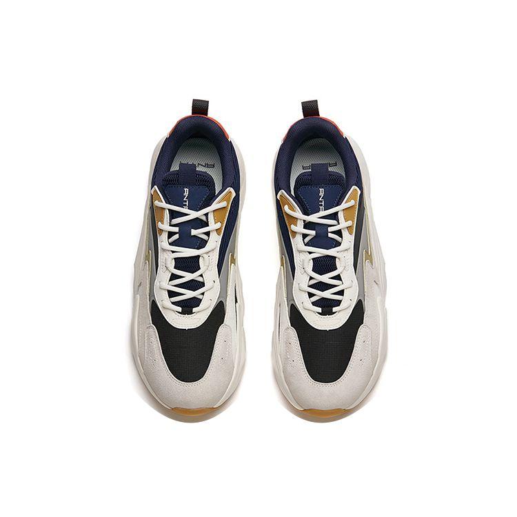 Anta Pohodlné, nárazuvzdorné, protiskluzové, odolné proti opotřebení, nízké sportovní boty pro volný čas, pánské tenisky, bílá, modrá, šedá 112218883-4