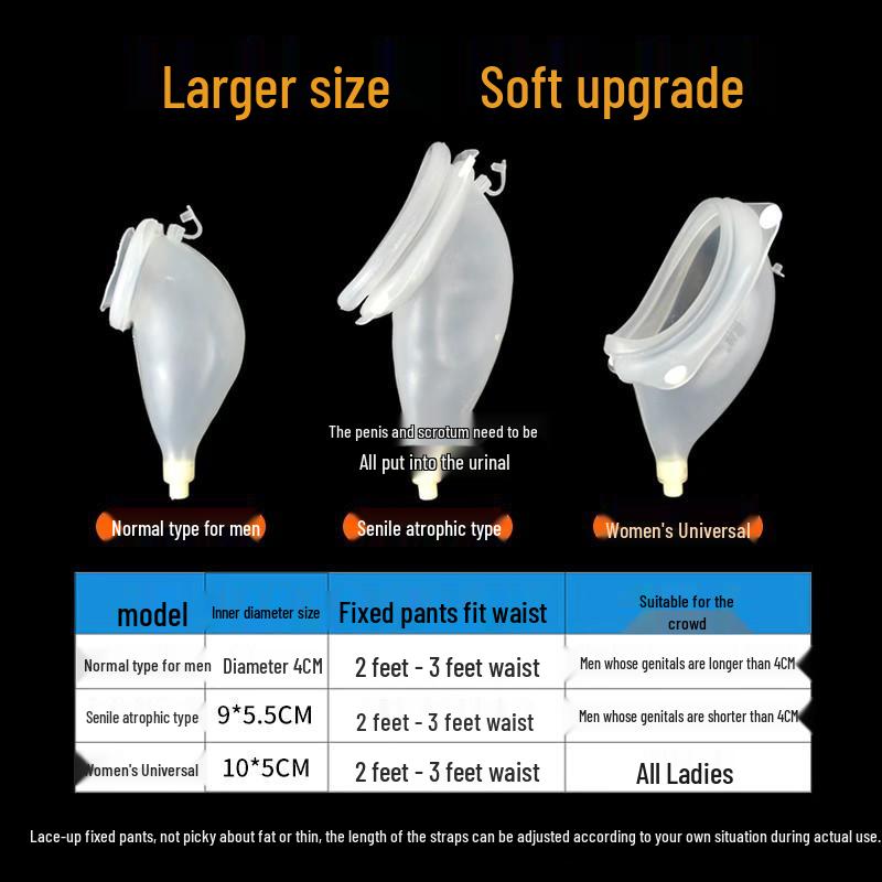 Älterer Silikon Atmungsaktiver Urinbeutel für Männer & Frauen – Erwachsenenpflegebedarf