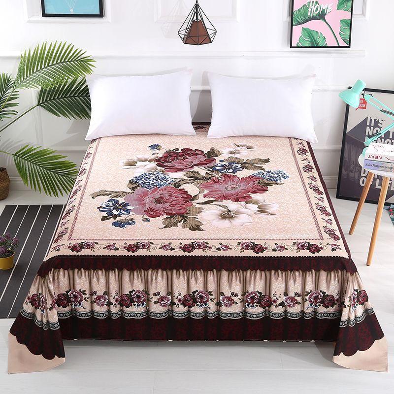 New Single Piece Full Surround Brushed Thickened Bed Skirt All Season Universal Bed Sheet 2-meter Bed