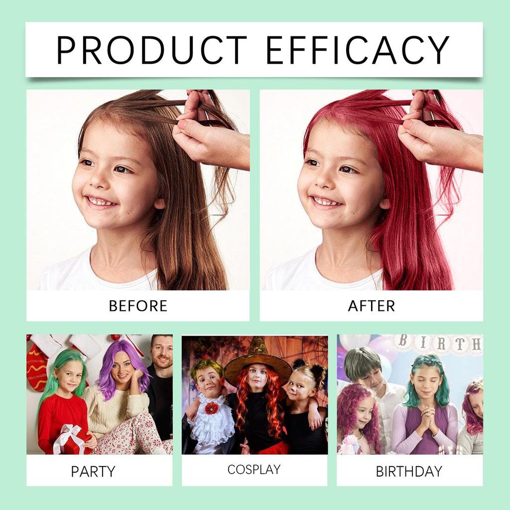 Kids Temporary Hair Color, Strong Hold Styling, Vibrant Hair Color, Gentle Formula for Safe & Healthy Hair