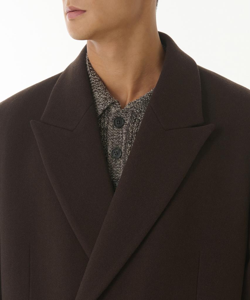 Musinsa Standard Wool Blend Big Daddy Double Maxi Coat [Baroque Brown]