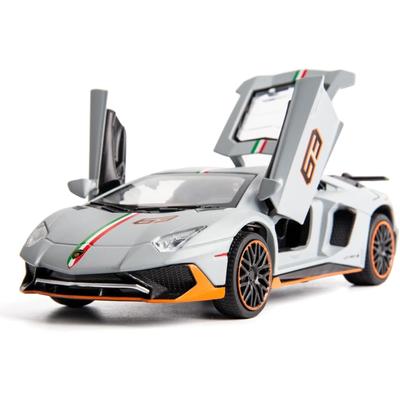 Modellino auto Lambo LP780 in scala 1/32, auto giocattolo a retrocarica in lega di zinco con suono e luce per bambini ragazzo ragazza