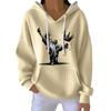 Women's Fashion Casual Long Sleeve Loose Printed Pullover Sports Long Sleeve Sweatshirt