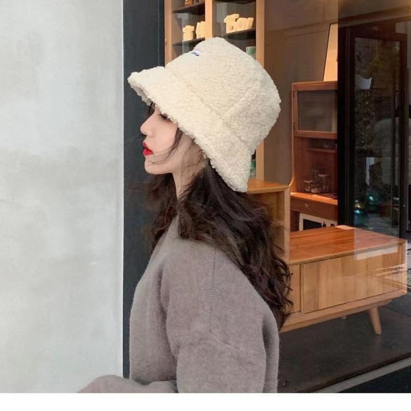 Autumn and Winter Women Warm Fisherman Cap Embroidered Letters Outdoor Windproof Fashion Caps