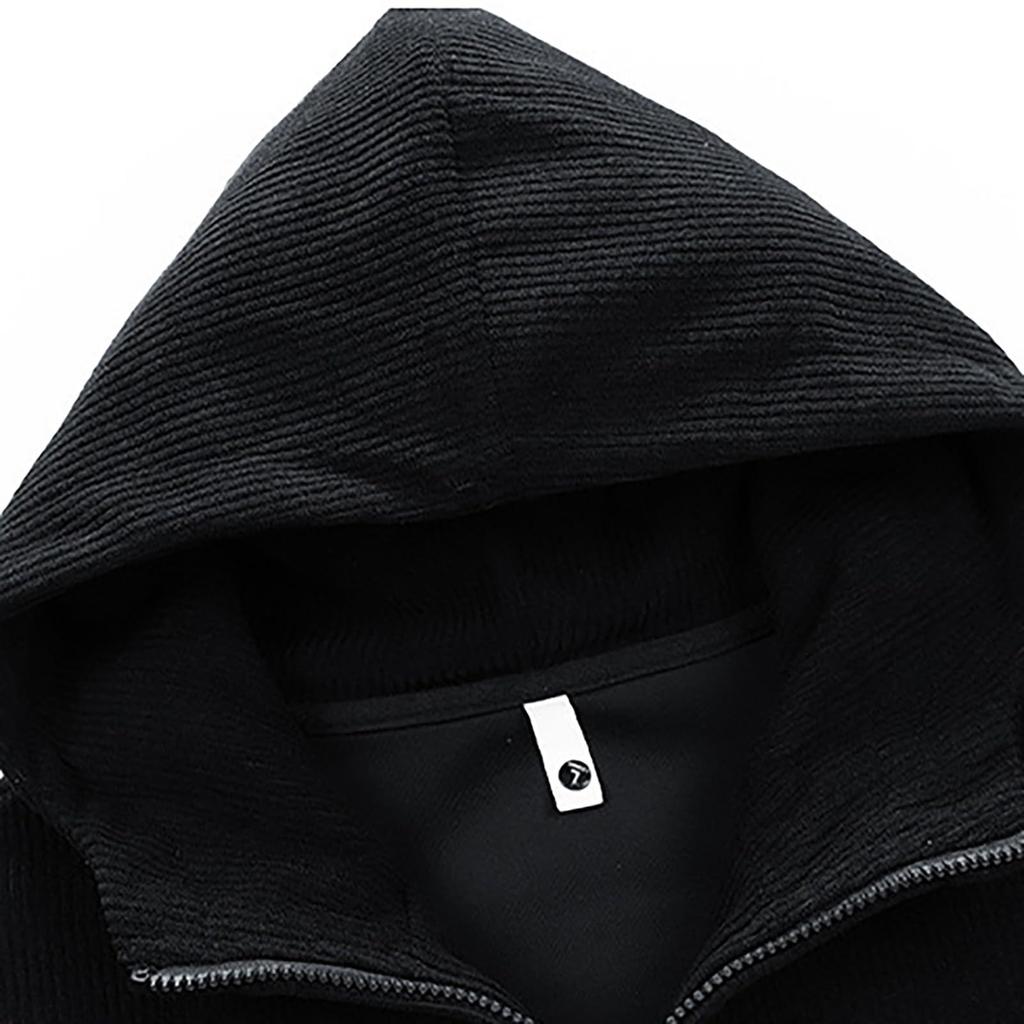 Herren 1/4 Zipper Kapuzenpulli Modische Gestreift Hoody Oversize Outdoor Sweatshirt Lightweight Kapuzenjacke Langärmliger Hoodie Elegant Einfarb