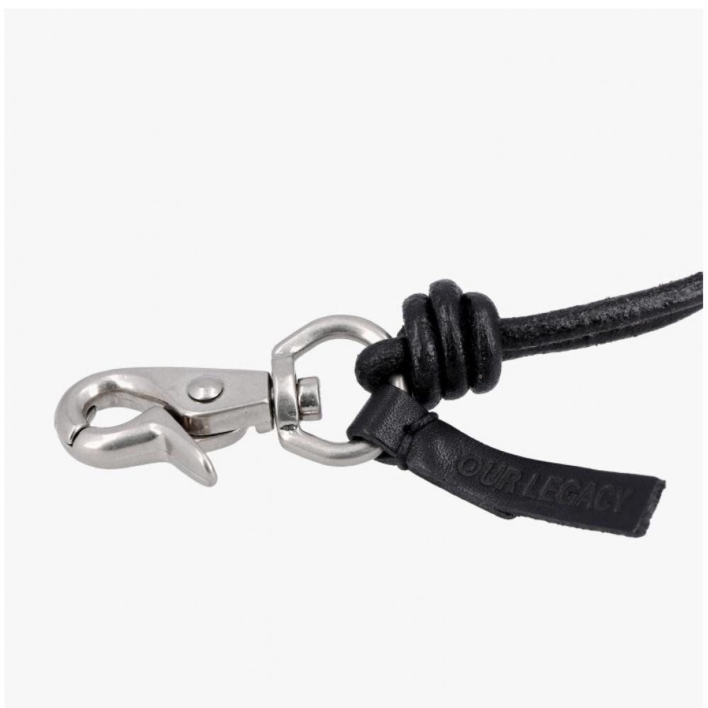 Our Legacy Black Leather Keychain Necklace Radon Udon A4258ub