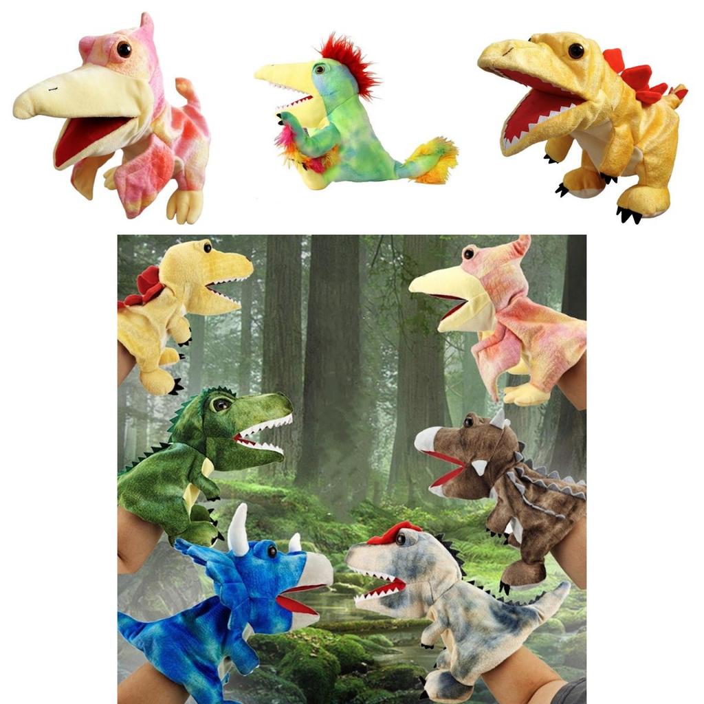 Short Plush Dinosaur Hand Puppet Plush Toys For Kids' Puppet Theatre And Storytelling