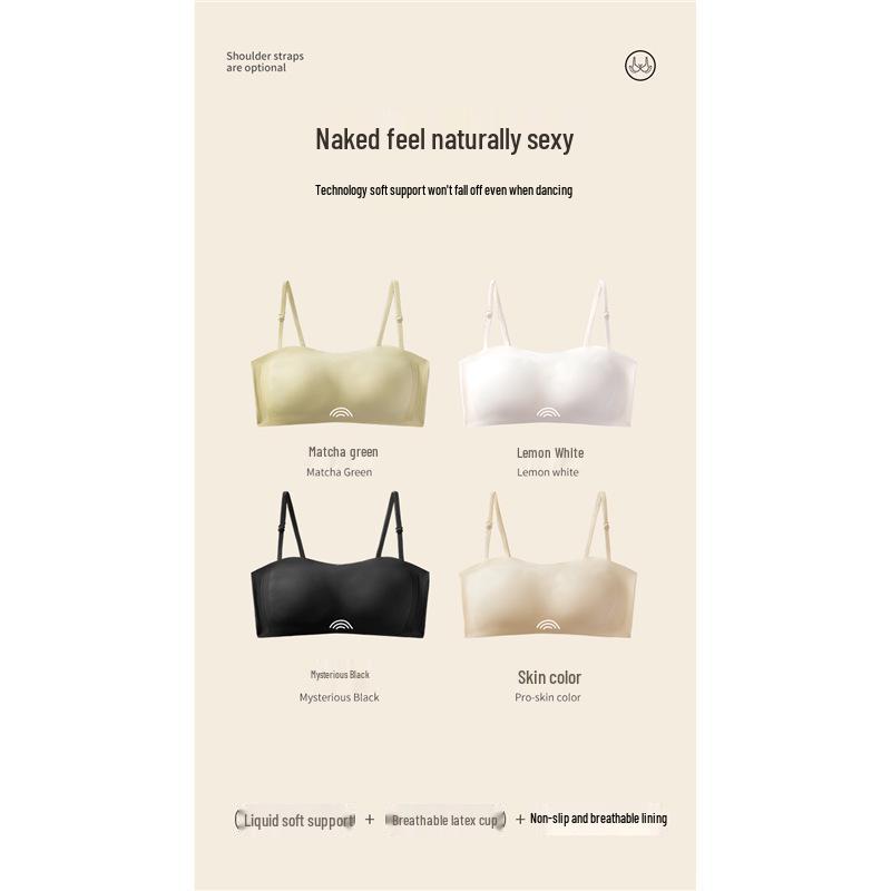 

Women s Seamless Non-Slip Strapless Bra - Invisible Bandeau for Small Busts S=32/70AB