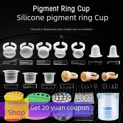 Large Semi-Permanent Tattoo and Eyelash Grafting Ring Cups