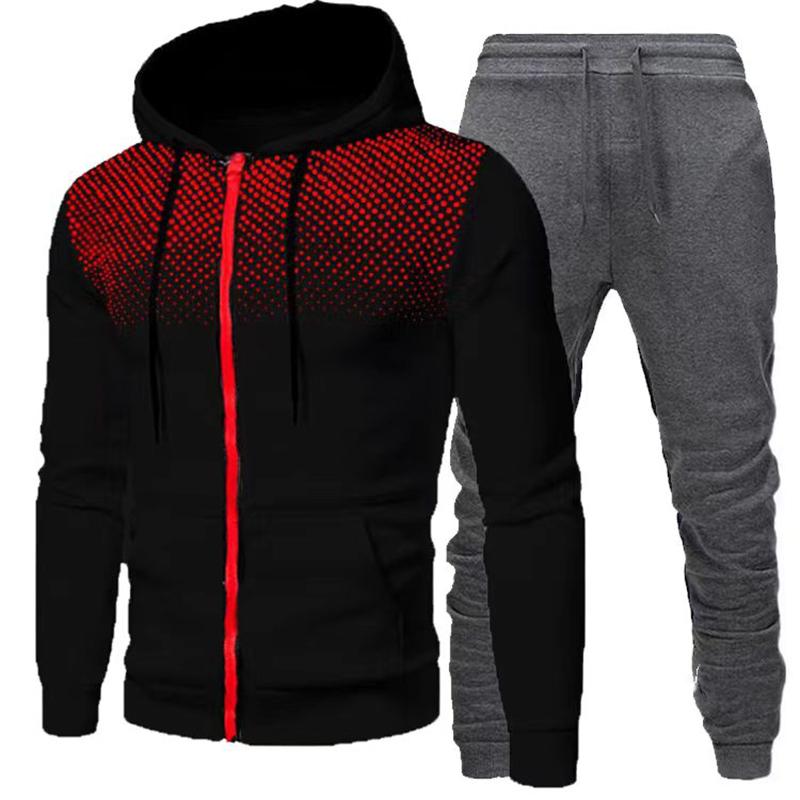 Zipper Man Set Buy Autumn and Winter New Men's Leisure Sports Zipper Set Men's Plush ...