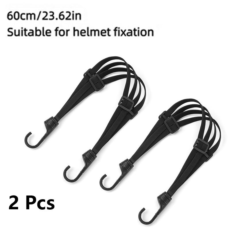 Motorcycle Helmet Luggage Cord Bungee Bandage Luggage Helmet Retractable Elastic Strap 24"/60Cm and 35.4"/90Cm Package Universal