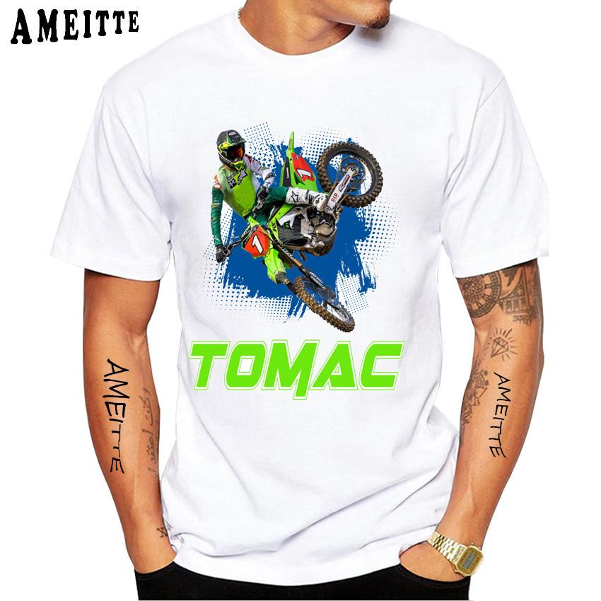 Eli Tomac ET3 Motocross Dirtbike Fans Fahrer T-Shirt Neu Sommer Herren Kurzarm Hip Hop Junge Lässige T-Shirts Motorrad Weiße Oberteile
