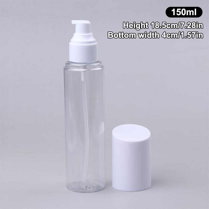 100/120/150ml Travel-Sized Refillable Pump Bottles – Press-Type Dispensers for Lotion, Emulsion, and Cosmetic Storage