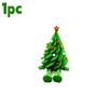 1/10pcs Green Christmas Tree Ornaments 3D Printed Funny Xmas Tree Decoration Supplies Colorful Joint Movable Shaped Gifts