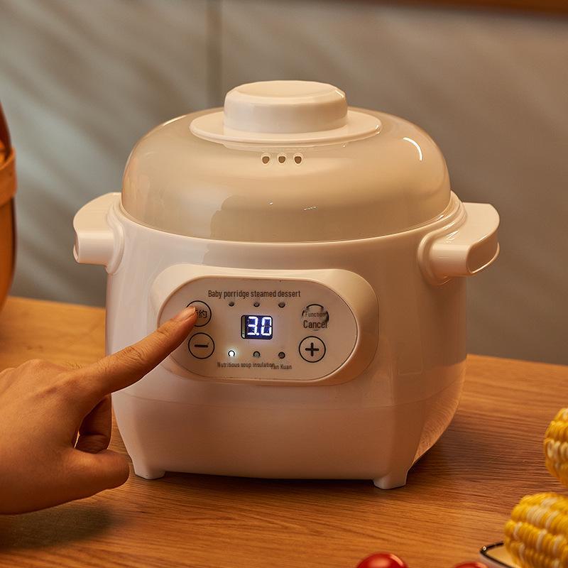 Smart Ceramic Electric Stew Pot: Waterproof, Automatic, Compact for Cooking Porridge & Soup - Ideal Household Gift