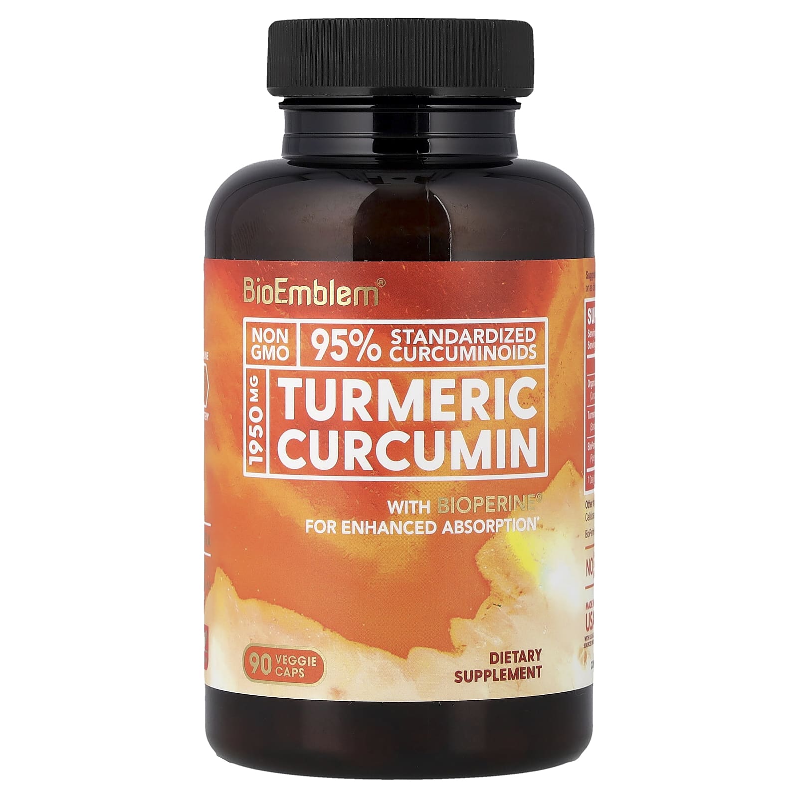 

BioEmblem, Turmeric Curcumin, 90 Veggie Capsules