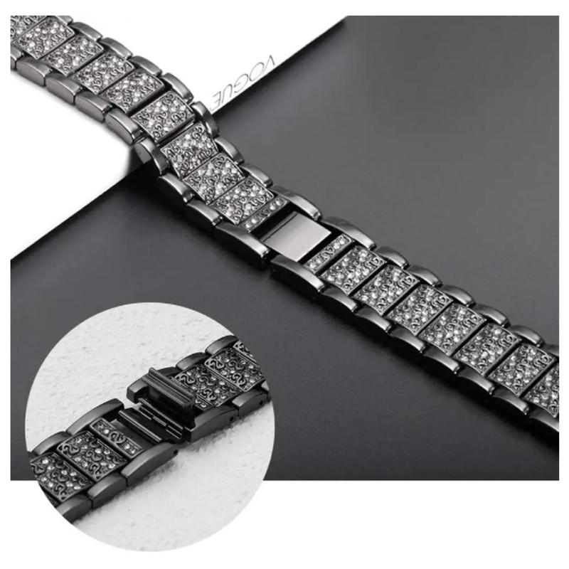 22mm 20mm Diamond Shiny Stainless Steel Strap for Redmi Watch 5 Active/lite Metal Bracelet for Samsung Galaxy Watch 7654 40/44MM