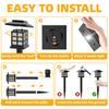 12Pack Solar Path Lights Outdoor Solar Walkway Lights Waterproof Garden Light Decorative for Yard Landscape Driveway Warm White