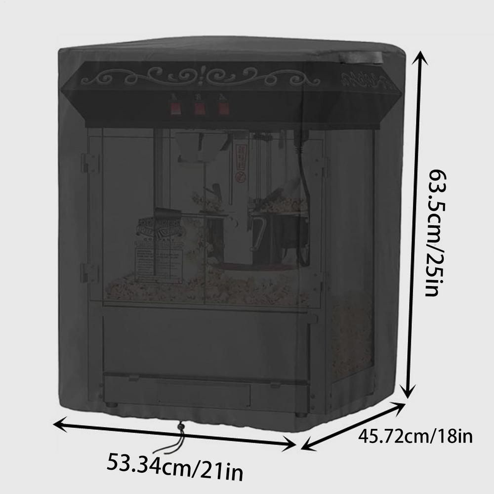 Popcorn Maker Cart Cover Waterproof Popcorn Machine Protective Cover 420D Oxford Cloth Replacement Parts With Windproof Buckles