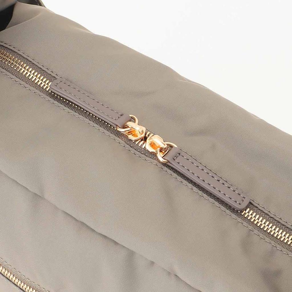 Labagagerie Metal Buckle Box Shoulder Bag, Size S, B008502, Greige (26)