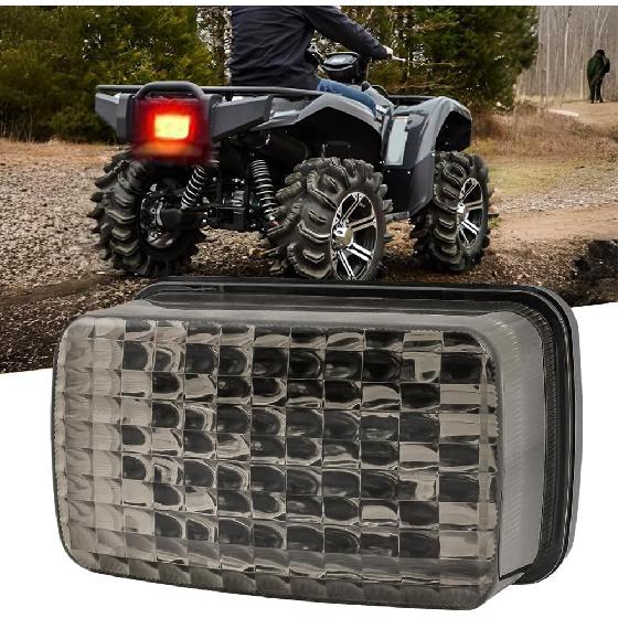 

DREAMIZER LED Tail Light ATV OEM Taillight w/Running Brake Light Compatible with Yamaha Big Bear Bruin Rhino Kodiak Grizzly Wolverine Viking Smoke Black lens