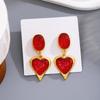 Pendientes Vintage de Estilo de Corte con Pedrería y Esmalte - Exquisita Joyería de Plata 925